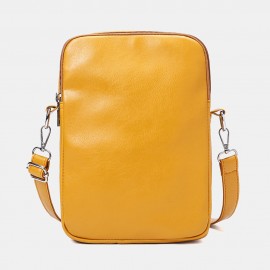 Women Zipper PU Solid Casual Crossbody Bag Shoulder Bag