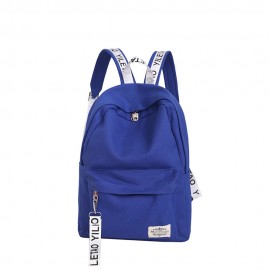 Women’s Backpack Canvas Brief Large Capacity Preppy Letter Print Backpack