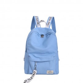Women’s Backpack Canvas Brief Large Capacity Preppy Letter Print Backpack